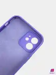 Багровый чехол Silicon Case iPhone 11/12/12PRO MAX с защитой камеры с бархатной подкладкой БЕЗ LOGO