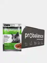 Корм влажный ProBalance "Sensitive", для кошек с чувствительным пищеварением, 25 х 85 г