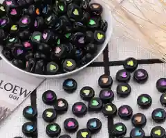 Хаки разноцветные акриловые бусины/ Набор для создания украшений