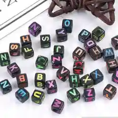 Желтый разноцветные акриловые бусины/ Набор для создания украшений