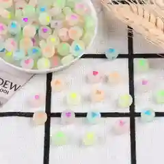 Лесной зеленый разноцветные акриловые бусины/ Набор для создания украшений
