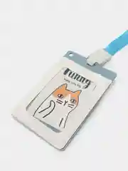 Голубой бейдж вертикальный