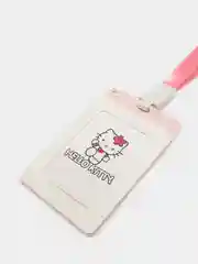 Розовый бейдж вертикальный