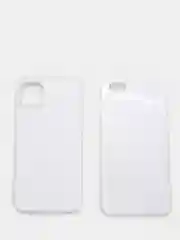 Белый чехол для iPhone (Айфон) 11 силиконовый, синий