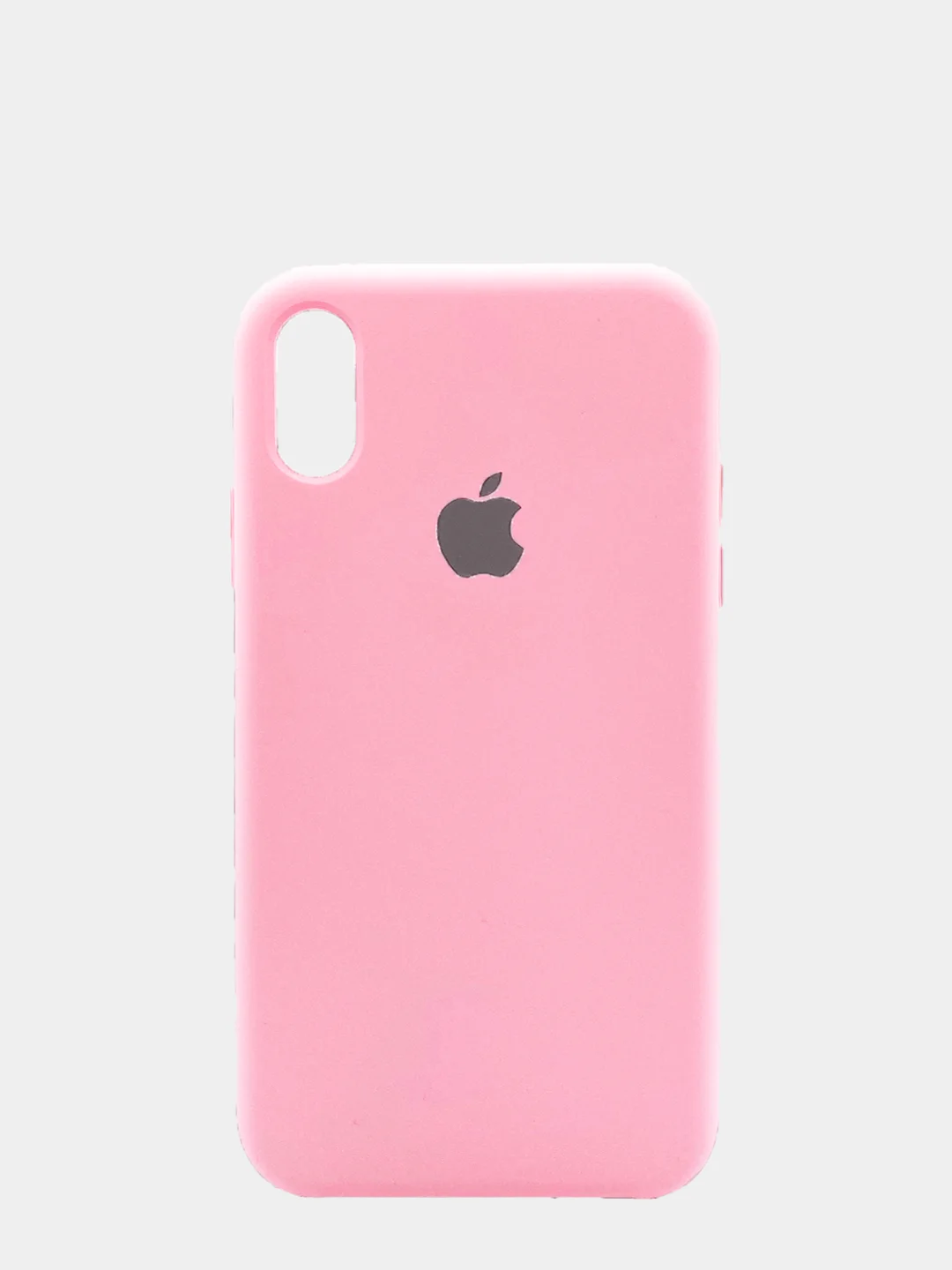 Розовый чехол силиконовый для iPhone X/XS (Айфон)