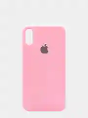 Розовый чехол силиконовый для iPhone X/XS (Айфон)