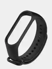 Черный силиконовый ремешок для Xiaomi Mi Band 5 / Mi Band 6, Сяоми Ми Банд 5 / Ми Банд 6