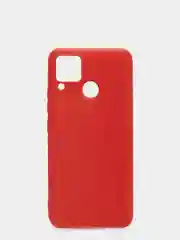 Красный чехол для Realme C12/C15 силиконовый матовый однотонный