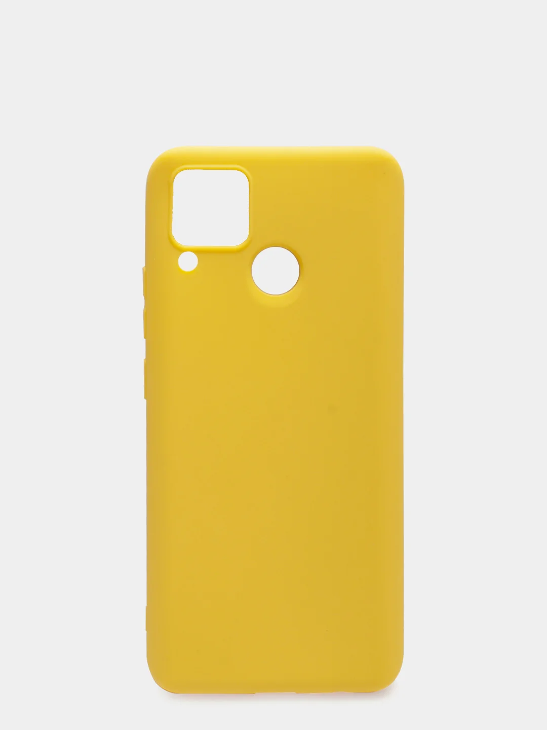 Желтый чехол для Realme C12/C15 силиконовый матовый однотонный