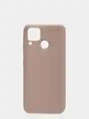 Бежевый чехол для Realme C12/C15 силиконовый матовый однотонный