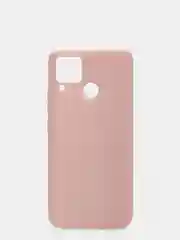 Розовый чехол для Realme C12/C15 силиконовый матовый однотонный