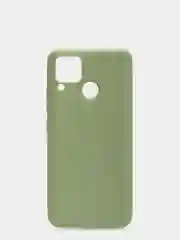 Оливковый чехол для Realme C12/C15 силиконовый матовый однотонный