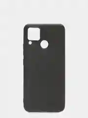 Черный чехол для Realme C12/C15 силиконовый матовый однотонный