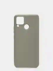 Серый чехол для Realme C12/C15 силиконовый матовый однотонный