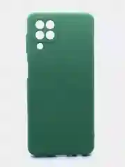 Лесной зеленый чехол силиконовый с микрофиброй и защитой камеры для Samsung Galaxy A22 4G (самсунг)
