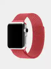 Красный ремешок Миланская петля Apple Watch 1, 2, 3, 4, 5, 6, SE, 7,  38, 40, 41, 42, 44, 45 мм