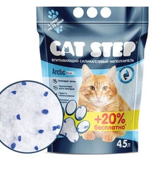 4,5 л Cat Step Arctic Blue, силикагелевый впитывающий наполнитель