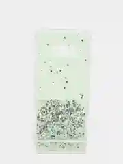 Мятный чехол Samsung Galaxy S20 с блестками силиконовый