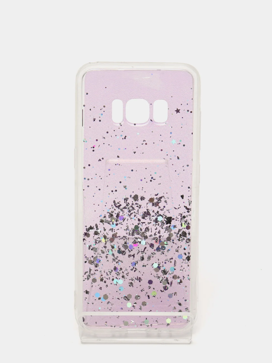 Лавандовый чехол Samsung Galaxy S20 с блестками силиконовый