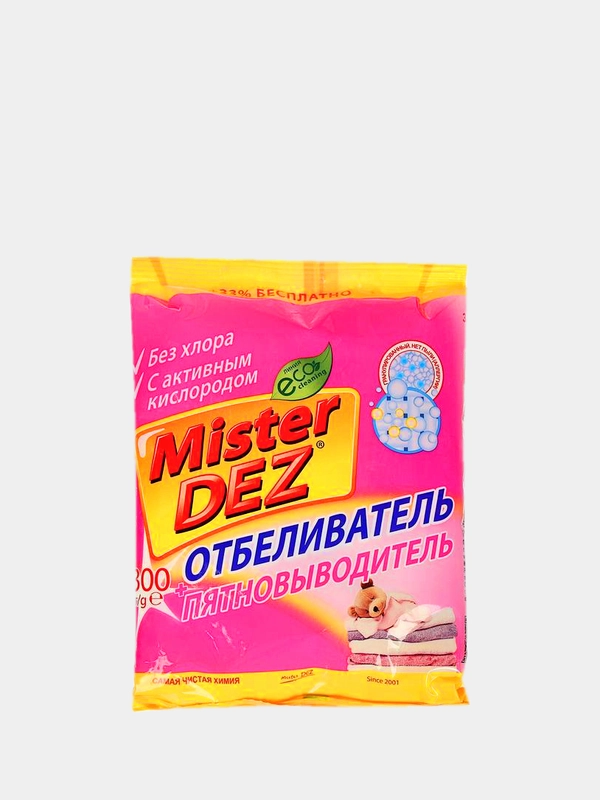 Отбеливатель-пятновыводитель Mister Dez, с активным кислородом, 300 г