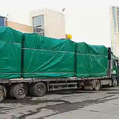 Тент защитный, 5 х 4 м, шаг люверсов 1 м, тарпаулин, светло-зелёный