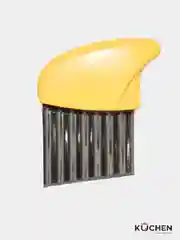 Желтый рифленый нож слайсер для фигурной нарезки