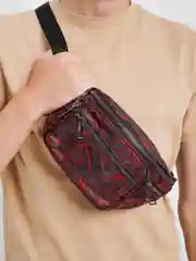 Багровый сумка поясная