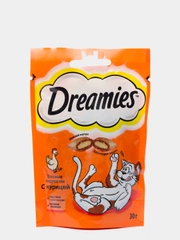 Лакомые подушечки для кошек с лососем 60 грам Dreamies