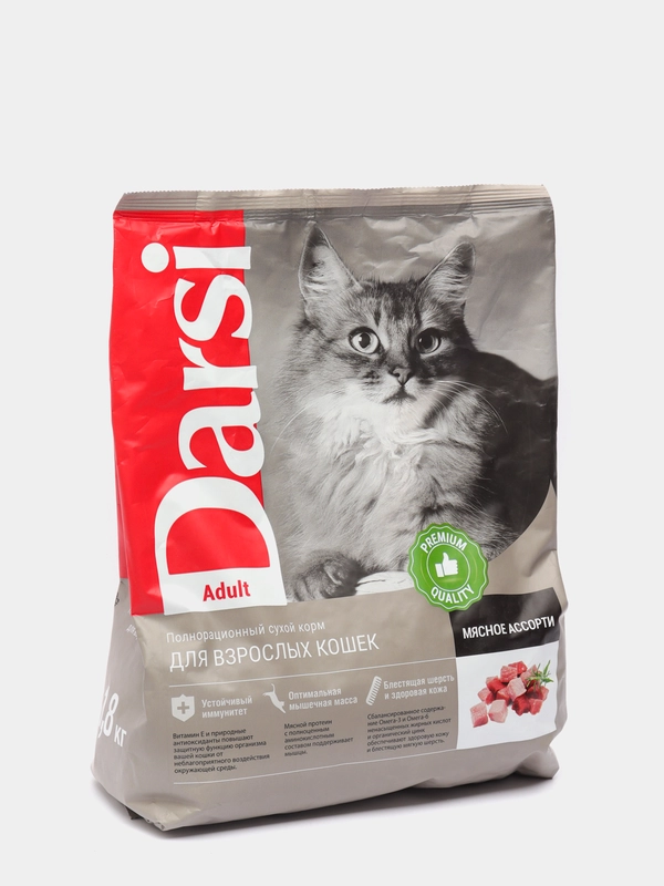 Корм Darsi для стерилизованных кошек и котов с курицей,  1800 грамм