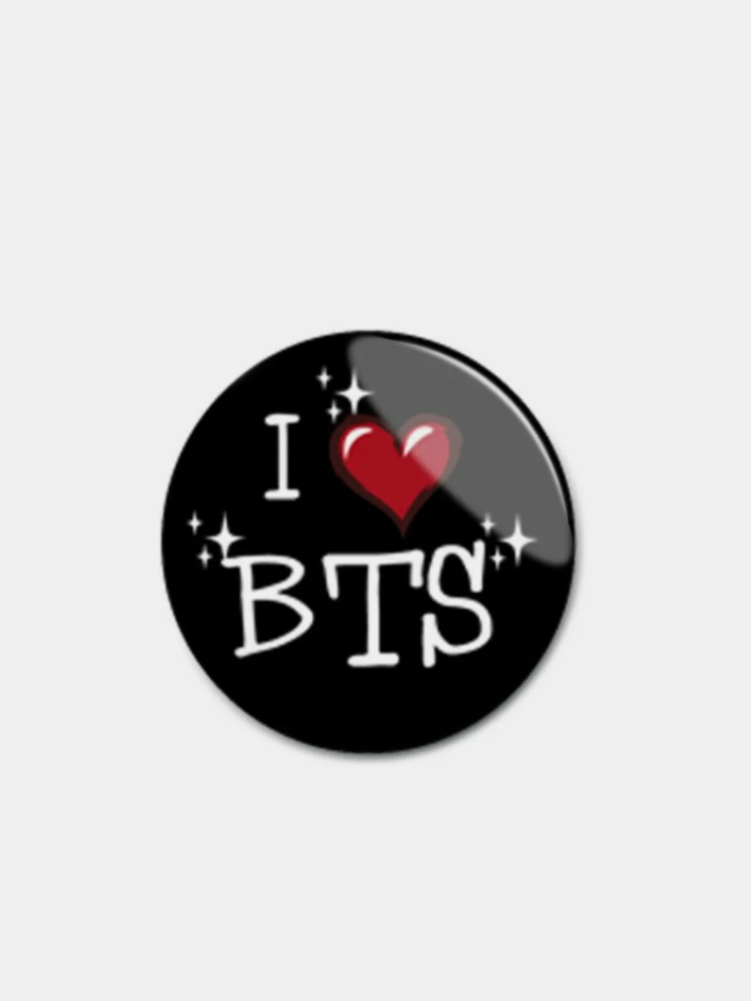 Серый меланж значки BTS 37мм K-POP