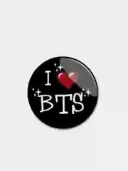 Серый меланж значки BTS 37мм K-POP