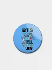 Хаки значки BTS 37мм K-POP