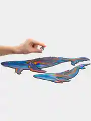 Фигурный деревянный пазл Unidragon Млечные киты - King Size, 4-7 часов сборки