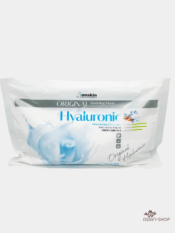 Маска альгинатная Anskin Hyaluronic Modeling Mask, гиалуроновая, пакет 240 г