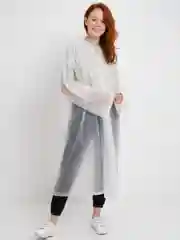 Черный плащ-дождевик, унисекс, многоразовый, с капюшоном