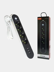 Сетевой фильтр с USB 4 розетки и 3 USB CX-E104 1.6 м, удлинитель электрический