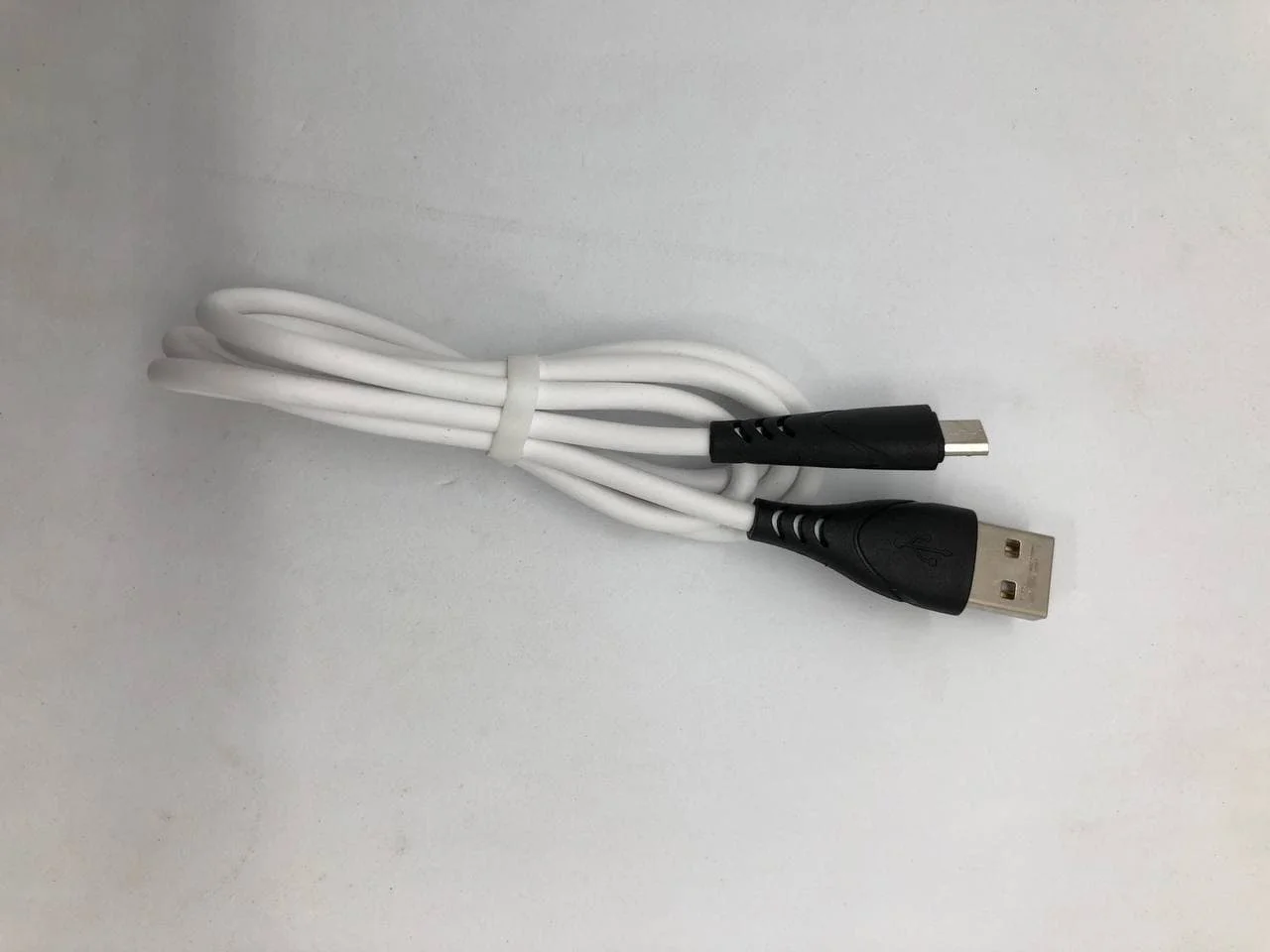 Кабель Micro USB, мягкая, гибкая оплетка, белый, зеленый, 1 м