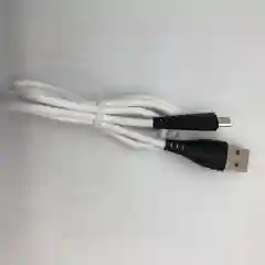 Кабель Micro USB, мягкая, гибкая оплетка, белый, зеленый, 1 м