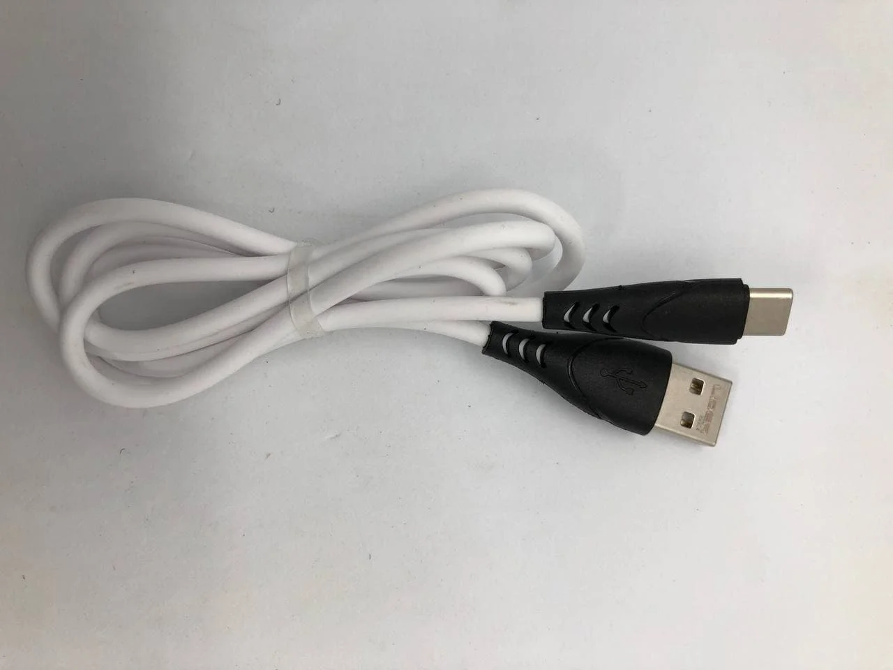 Белый кабель Type-C, USB, мягкая, гибкая оплетка, 1 м