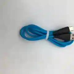 Синий кабель Type-C, USB, мягкая, гибкая оплетка, 1 м