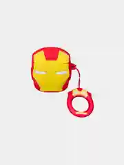Черный cиликоновый чехол для Airpods 1,2/Pro  игрушка с карабином
