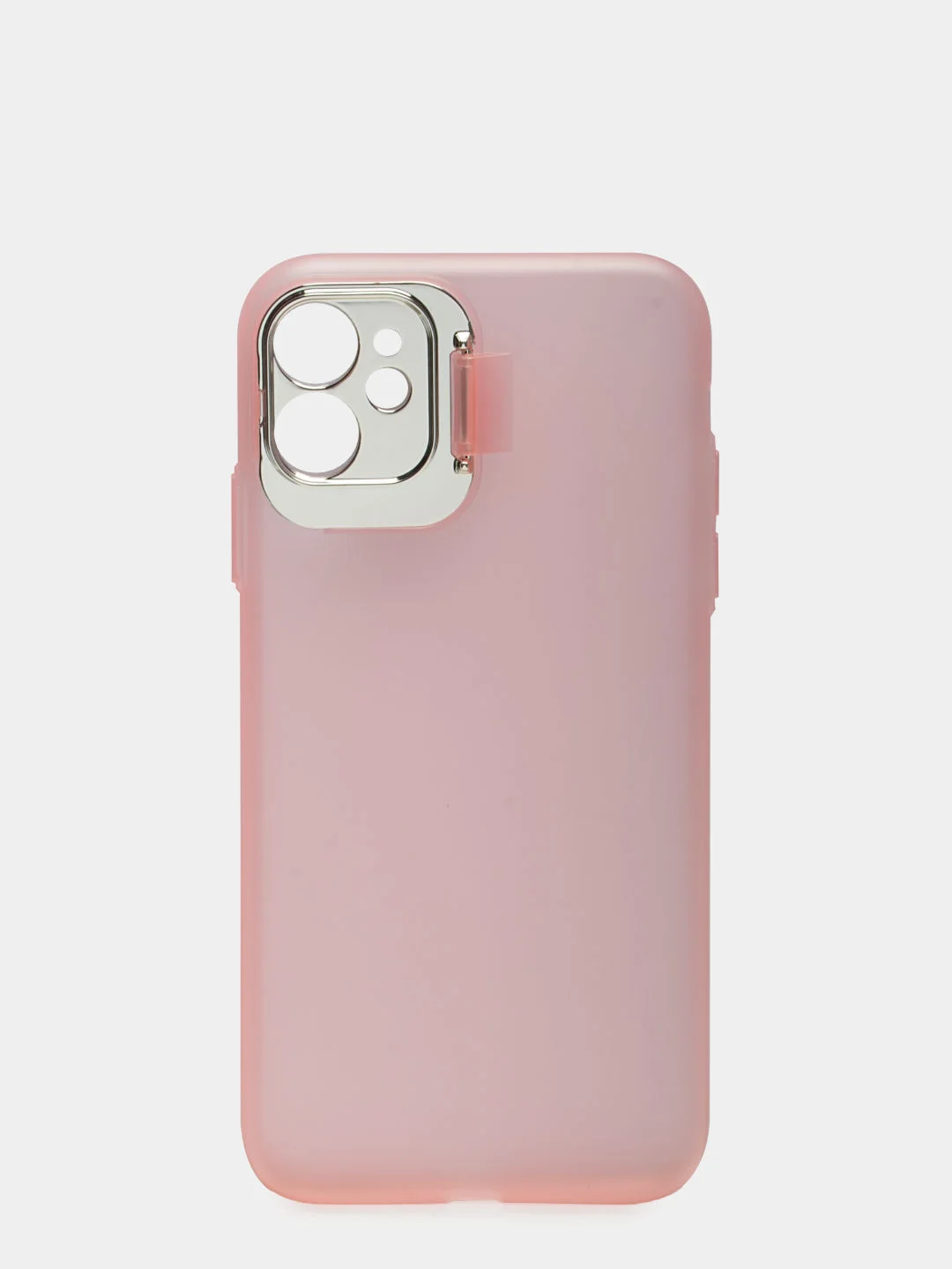 Розовый чехол для iPhone 11 пластиковый матовый ультратонкий с защитой камеры