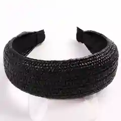Черный ободок плетеный KOTIS