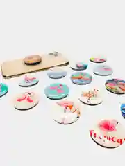 Серый меланж попсокет для смартфона "Фламинго"