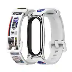 Белый ремешок силиконовый для Xiaomi Mi Band 3 4 5 6 сяоми ми банд