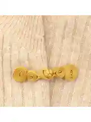 Сутажная застежка Айрис "902N-018", 6 см, 10 штук