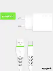 Зарядное устройство Maimi T30 Quick Charge 3.0 1xUSB 22.5W White Блок+USB Type-C