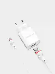 Белый сетевое зарядное устройство для Type-C, СЗУ, 1USB, 2.1A, Borofone, зарядка тпси