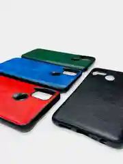 Зеленый чехол Realme C15 / C25 / C25S Реалми С15 / С25 / С25С силиконовый, имитация кожи