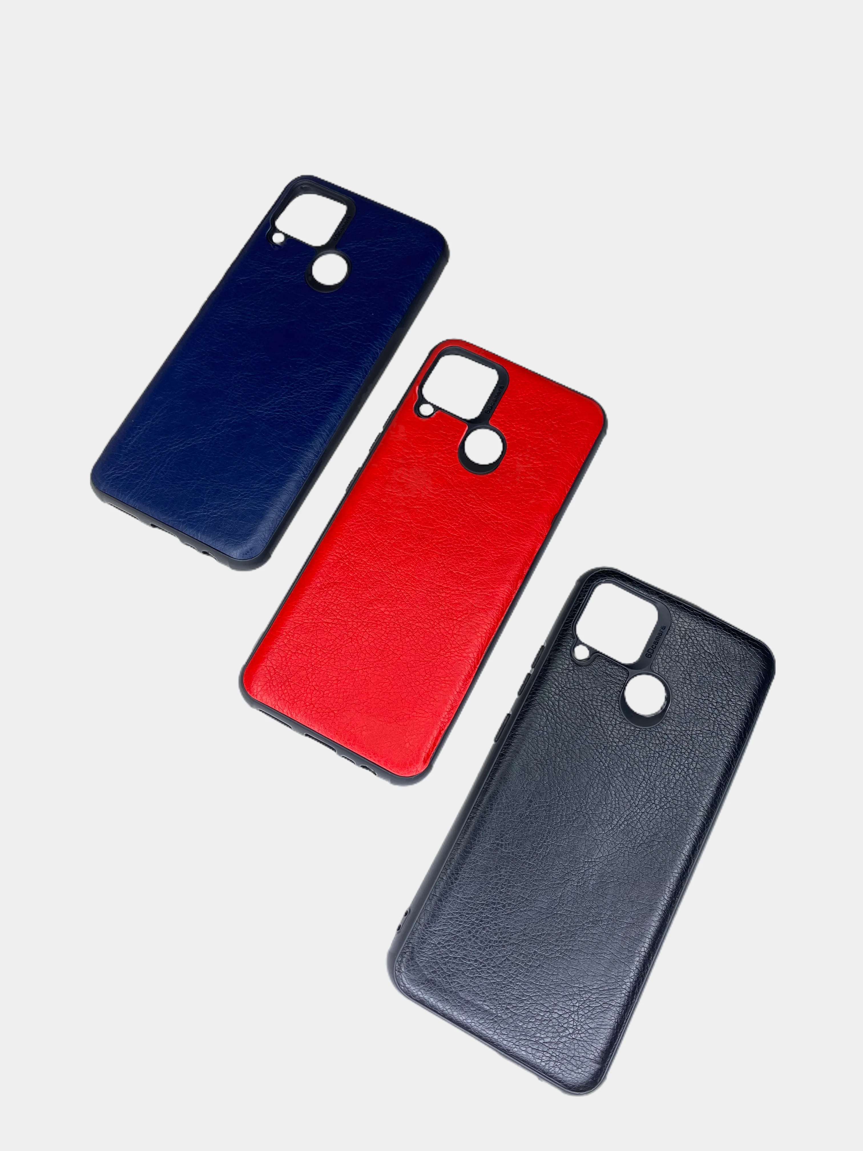 Зеленый чехол Realme C15 / C25 / C25S Реалми С15 / С25 / С25С силиконовый, имитация кожи